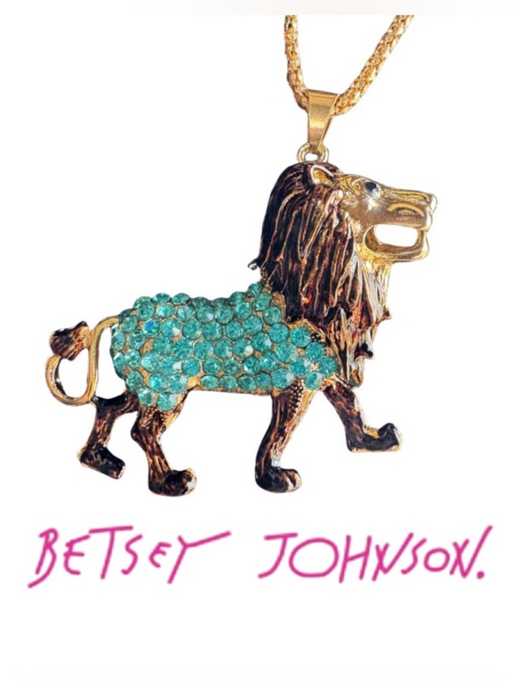 Betsy Johnson Lion Necklace